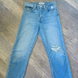 Levi's Wedgie Straight Distressed Jeans